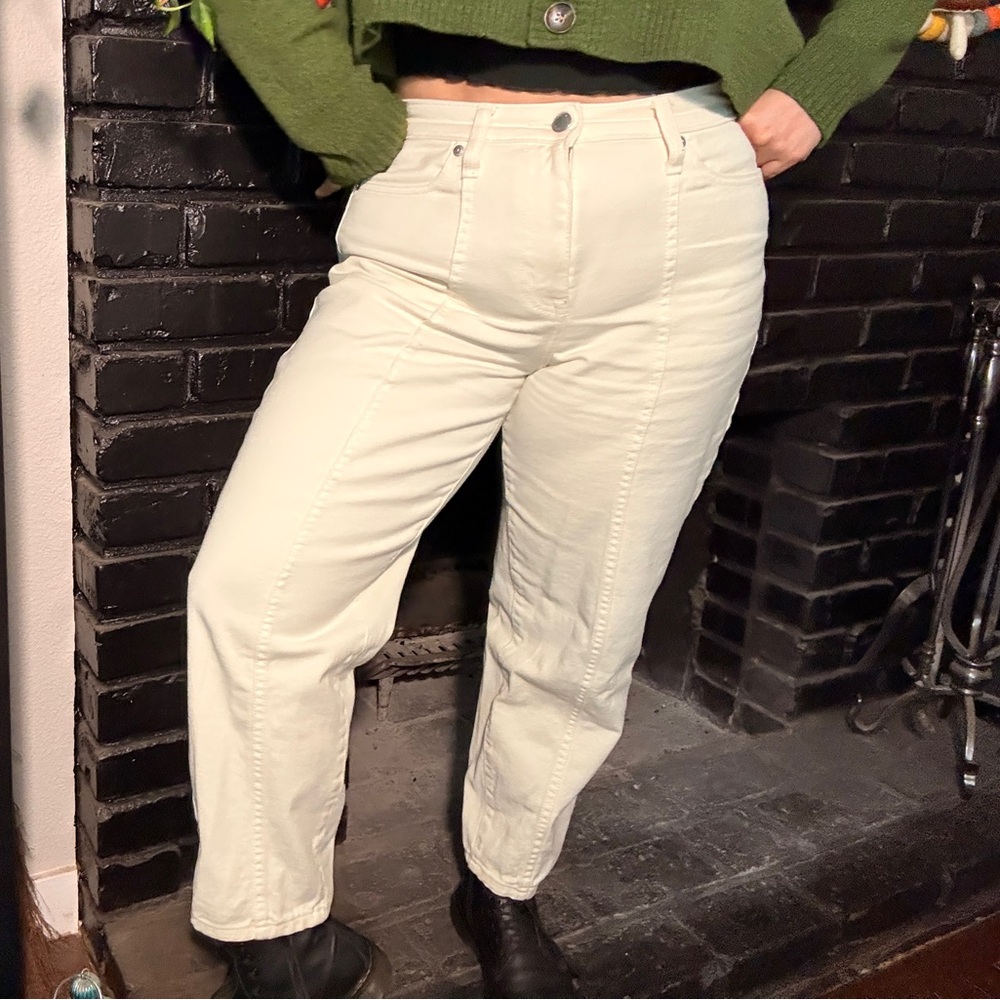 a new day Women's Ankle Jeans in Cream Statement Jean Unique Finds